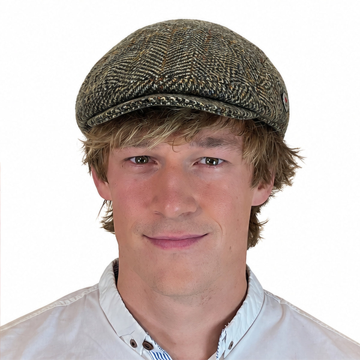 Balke Cap - Harris Tweed Cap - Herringbone Terra