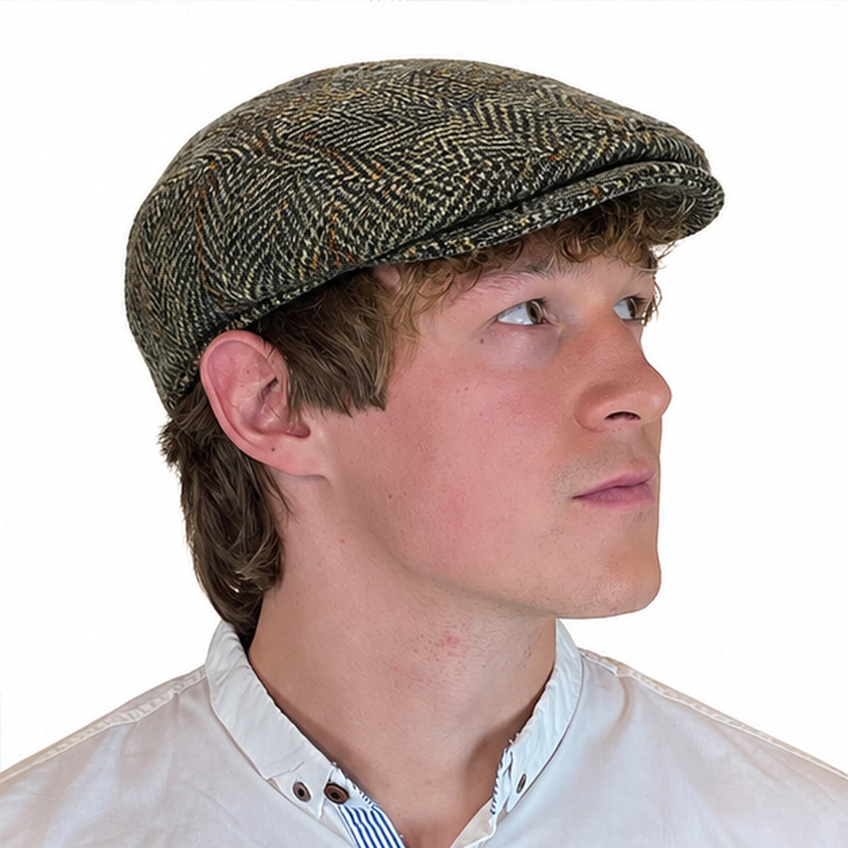 Balke Cap - Harris Tweed Cap - Herringbone Terra