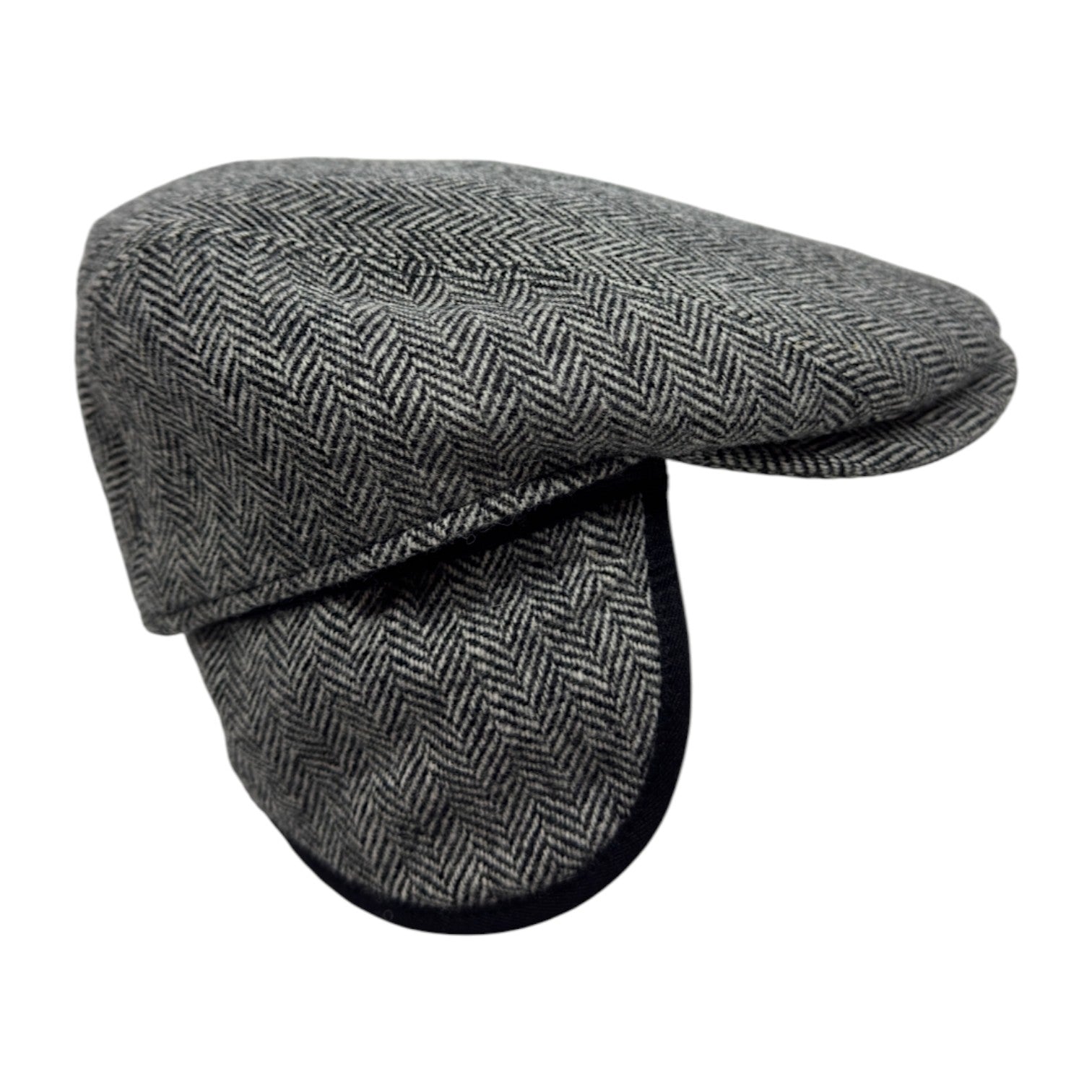 Balke Jackson Ear-Flap Cap – Herringbone Shetland Grey