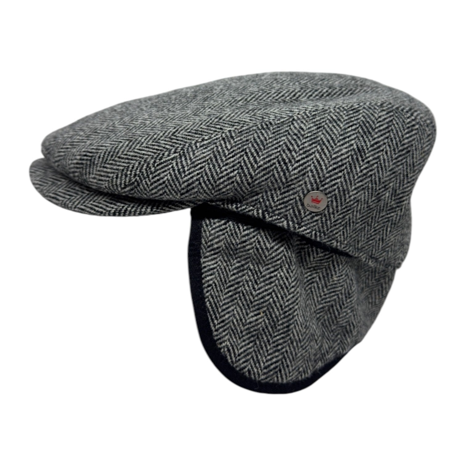 Balke Jackson Ear-Flap Cap – Herringbone Shetland Grey